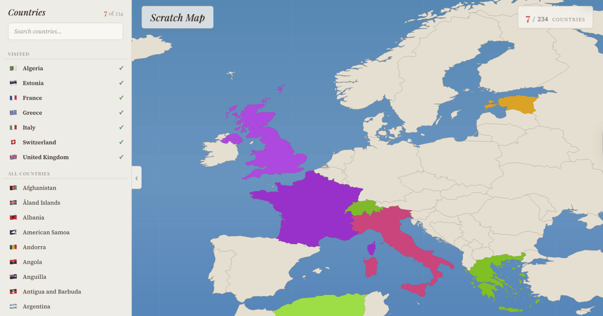 Scratch Map — Track the Countries You've Visited | scratchmap.world